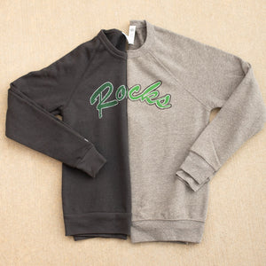 Rocks Throwback Sweatshirt in Charcoal-Black | ADULT
