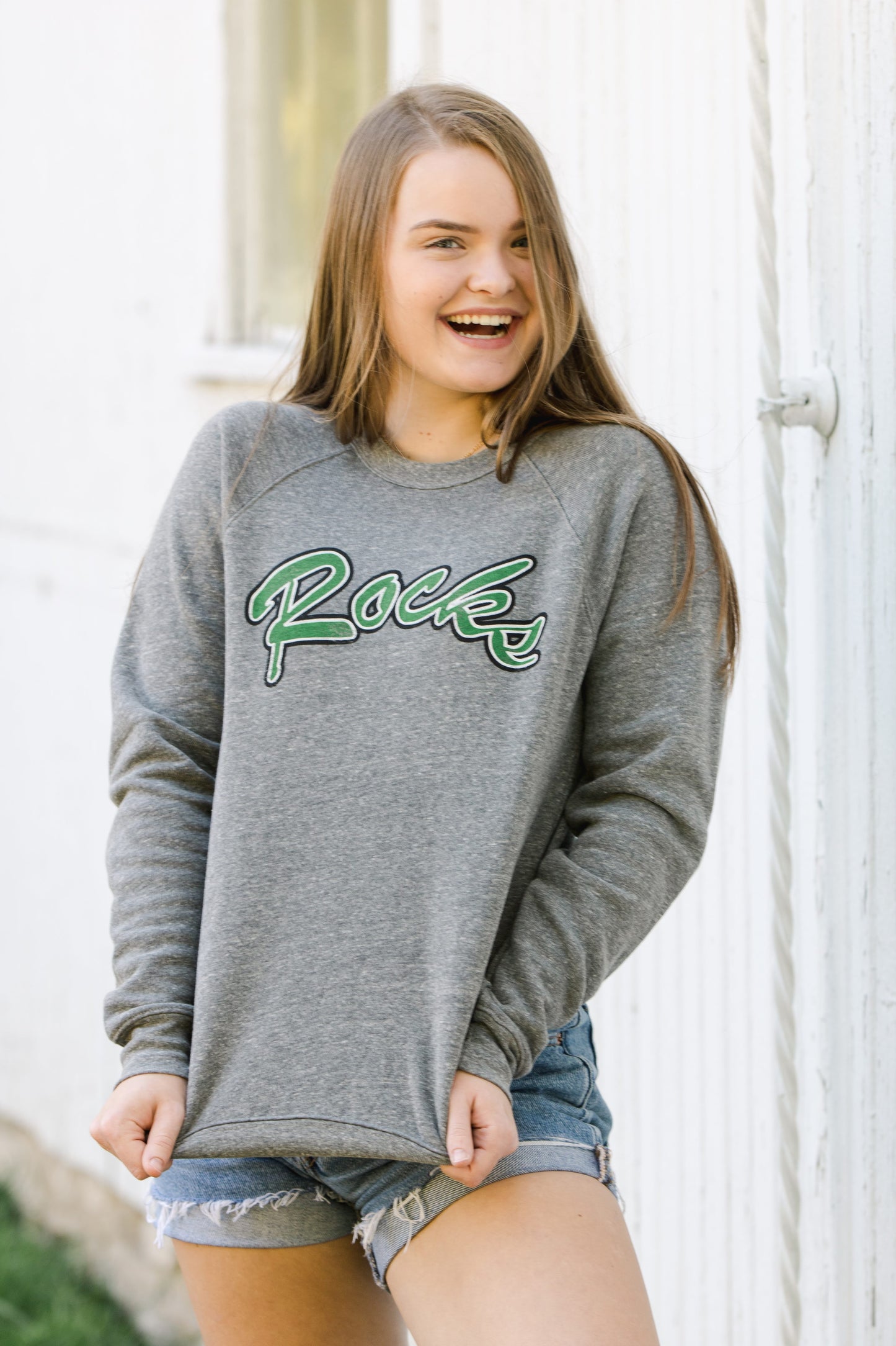 Dublin Coffman Script Rocks Grey Sweatshirt | ADULT