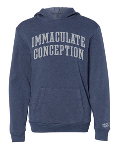 Immaculate Conception Block Navy Youth Hoodie