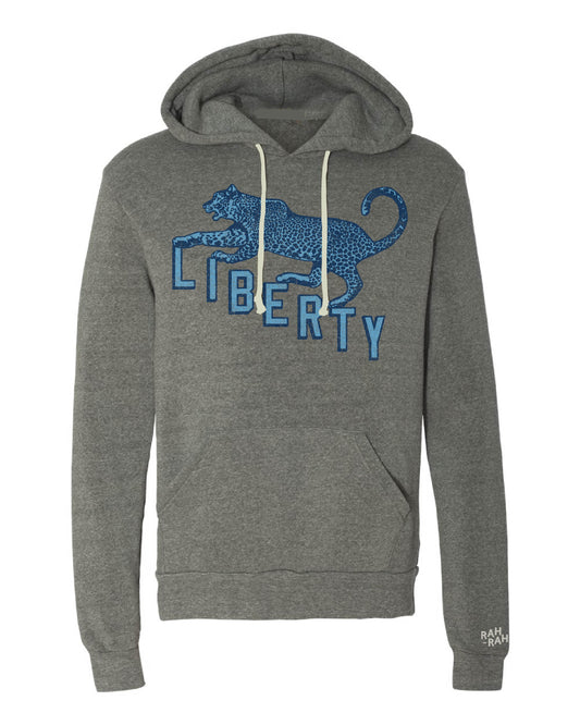 Liberty Leopard Mascot Grey Hoodie | ADULT