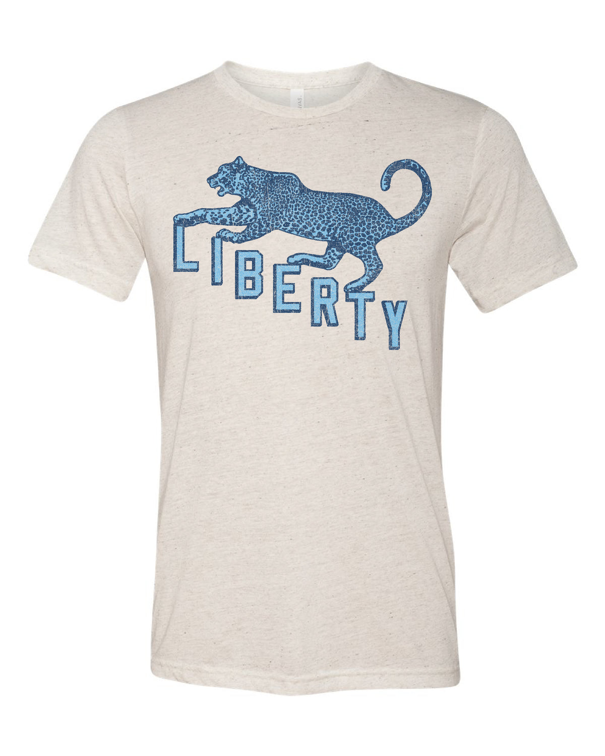 Liberty Leopards Mascot Oatmeal Tee | ADULT