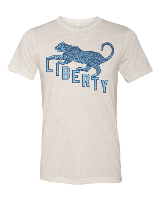 Liberty Leopards Mascot Oatmeal Tee | ADULT