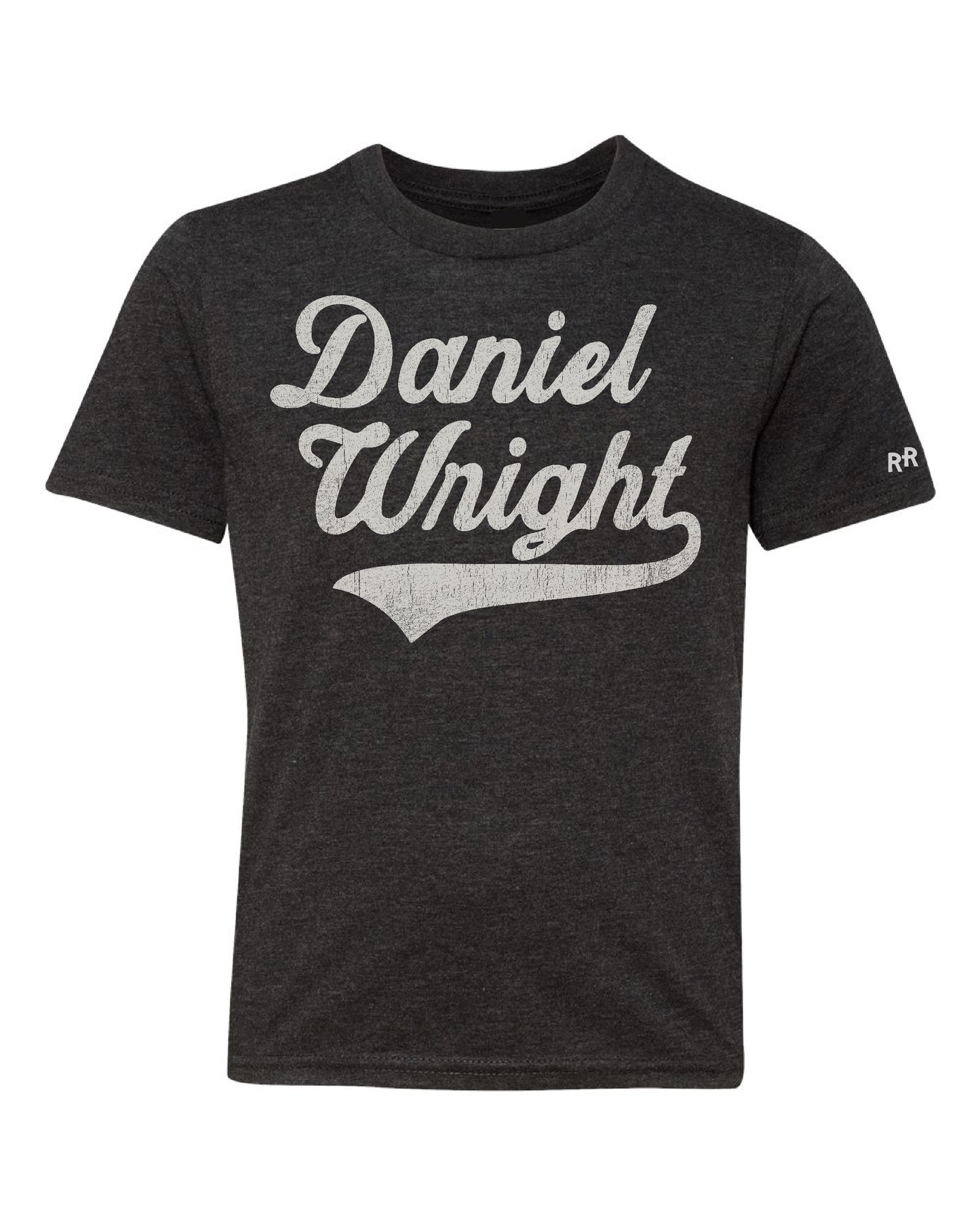 Daniel Wright YOUTH Script Tee | Charcoal