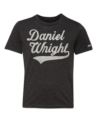 Daniel Wright YOUTH Script Tee | Charcoal