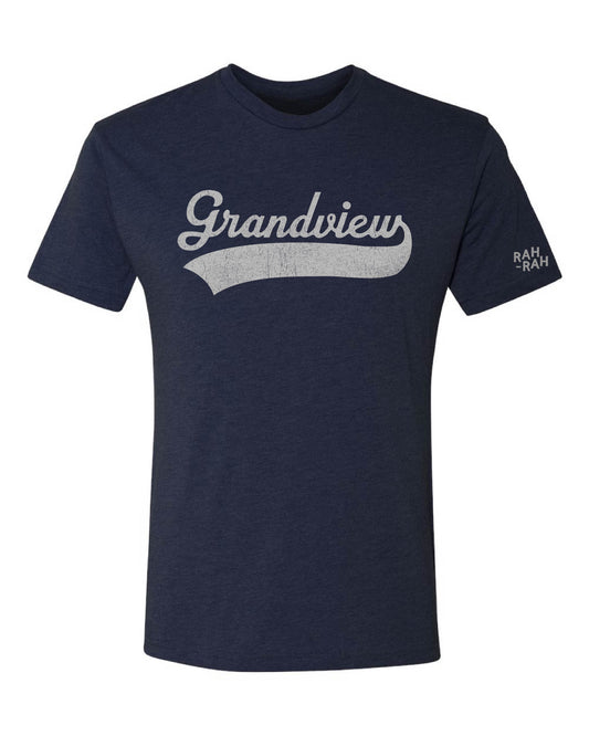 Grandview Script Navy Tee | ADULT