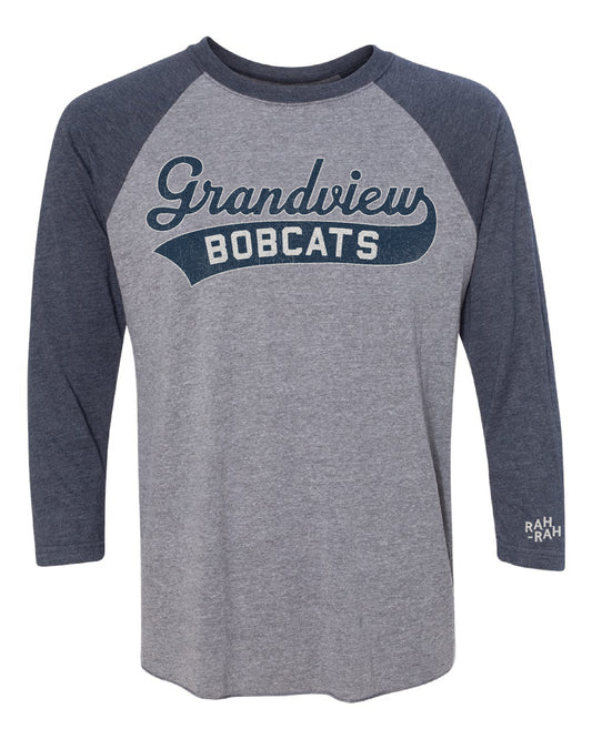 Grandview Script Bobcats Raglan | ADULT