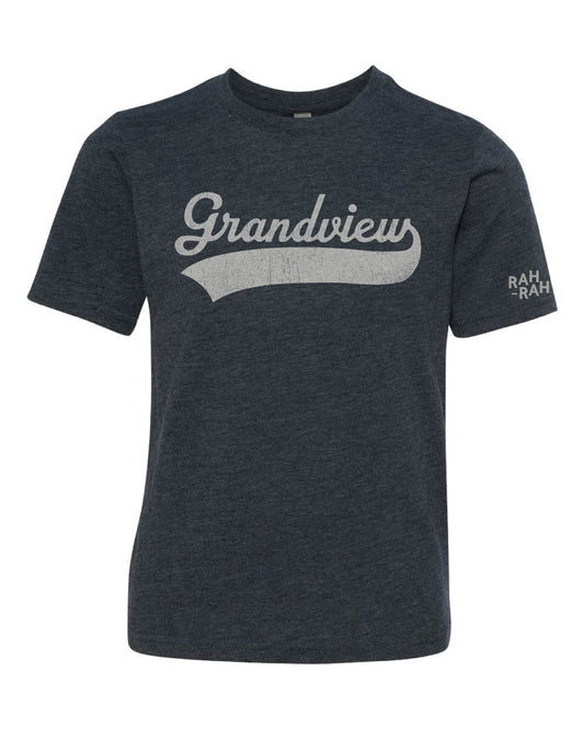Grandview Vintage Script Navy Tee | YOUTH