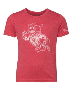 St. Agatha White Mascot Red Tee | YOUTH