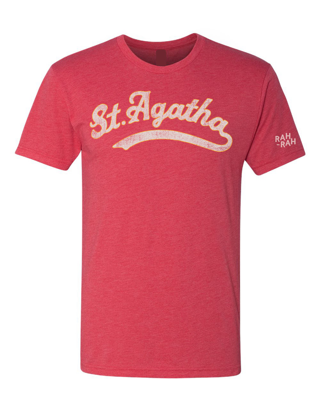 St. Agatha Script Unisex Red Tee | ADULT