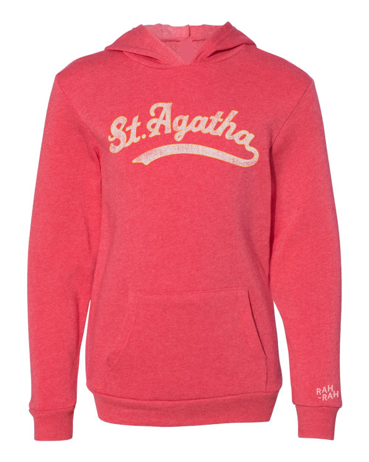 St. Agatha Script Red Hoodie | YOUTH