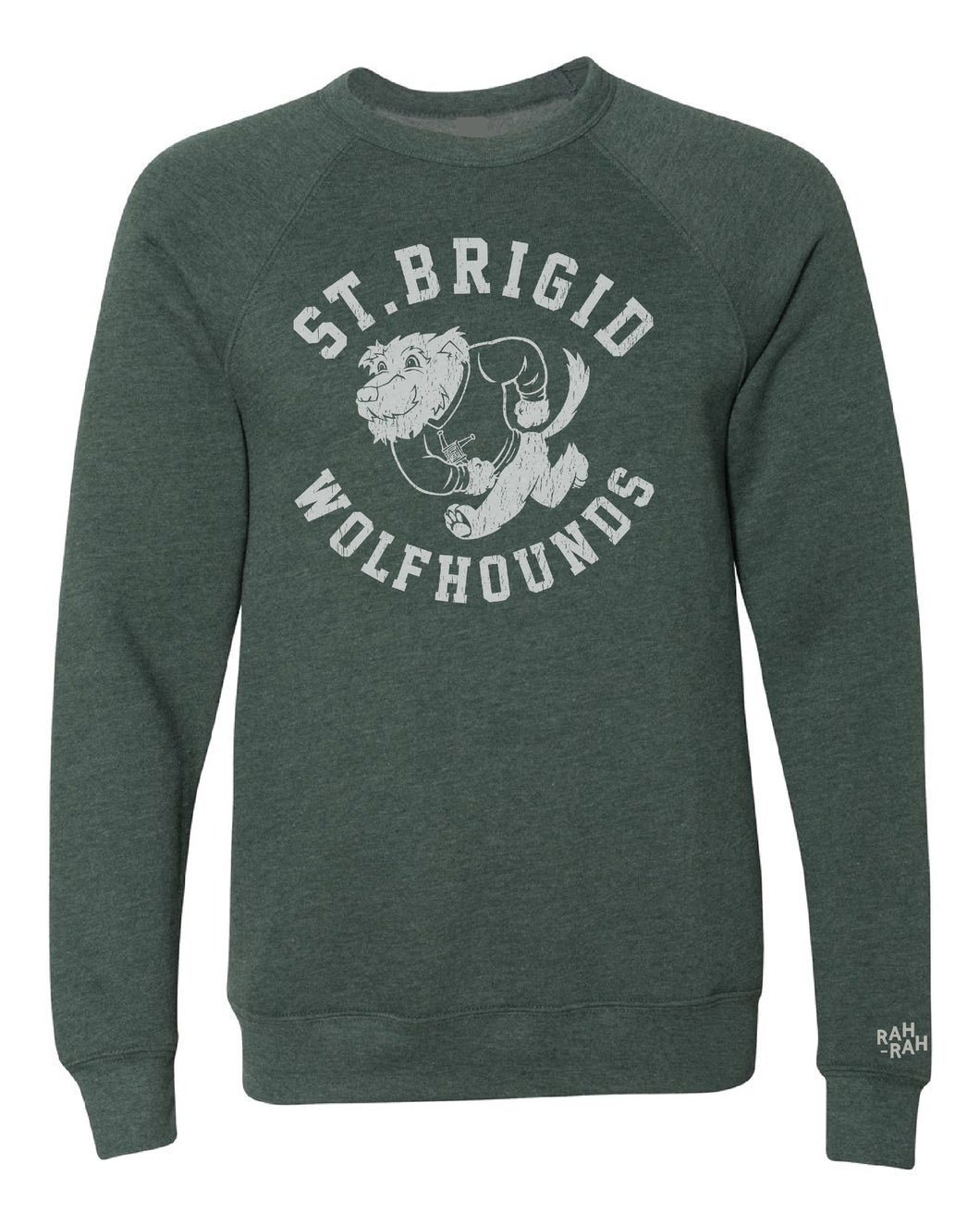 St. Brigid Wolfhound Mascot Dark Green Sweatshirt | ADULT