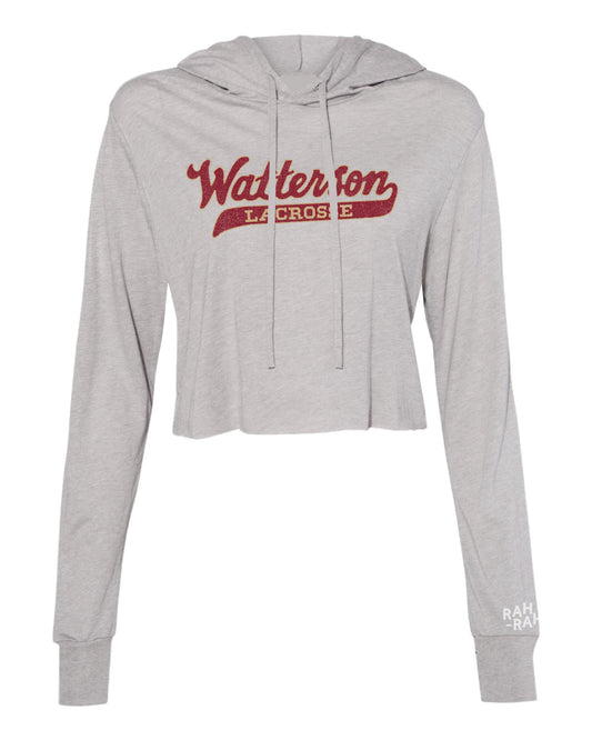 Script Watterson LAX Women's Cropped Hoodie