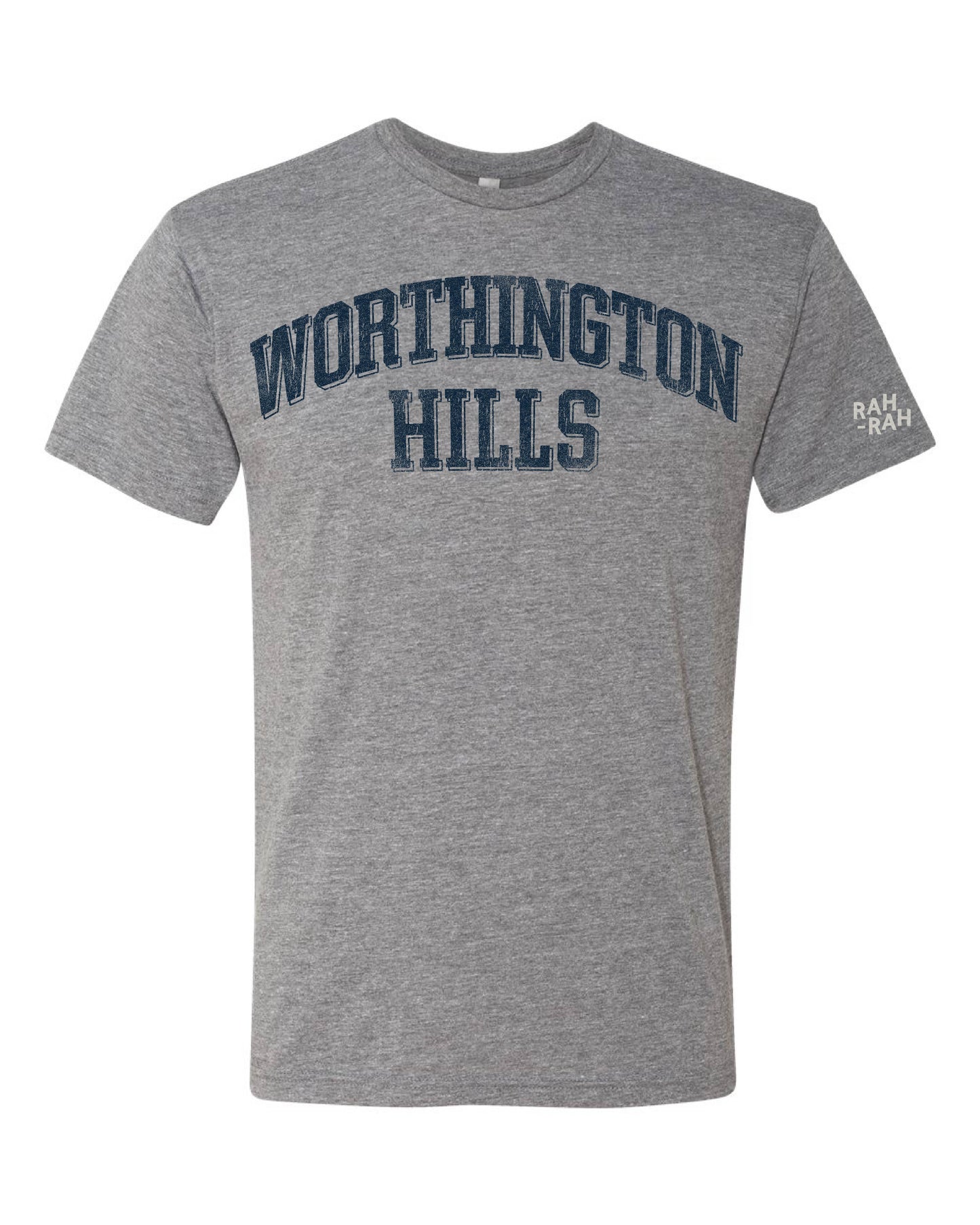 Worthington Hills Block Navy on Grey Tee | ADULT
