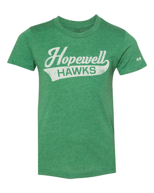 Youth Unisex Script Hopewell Tee | Green